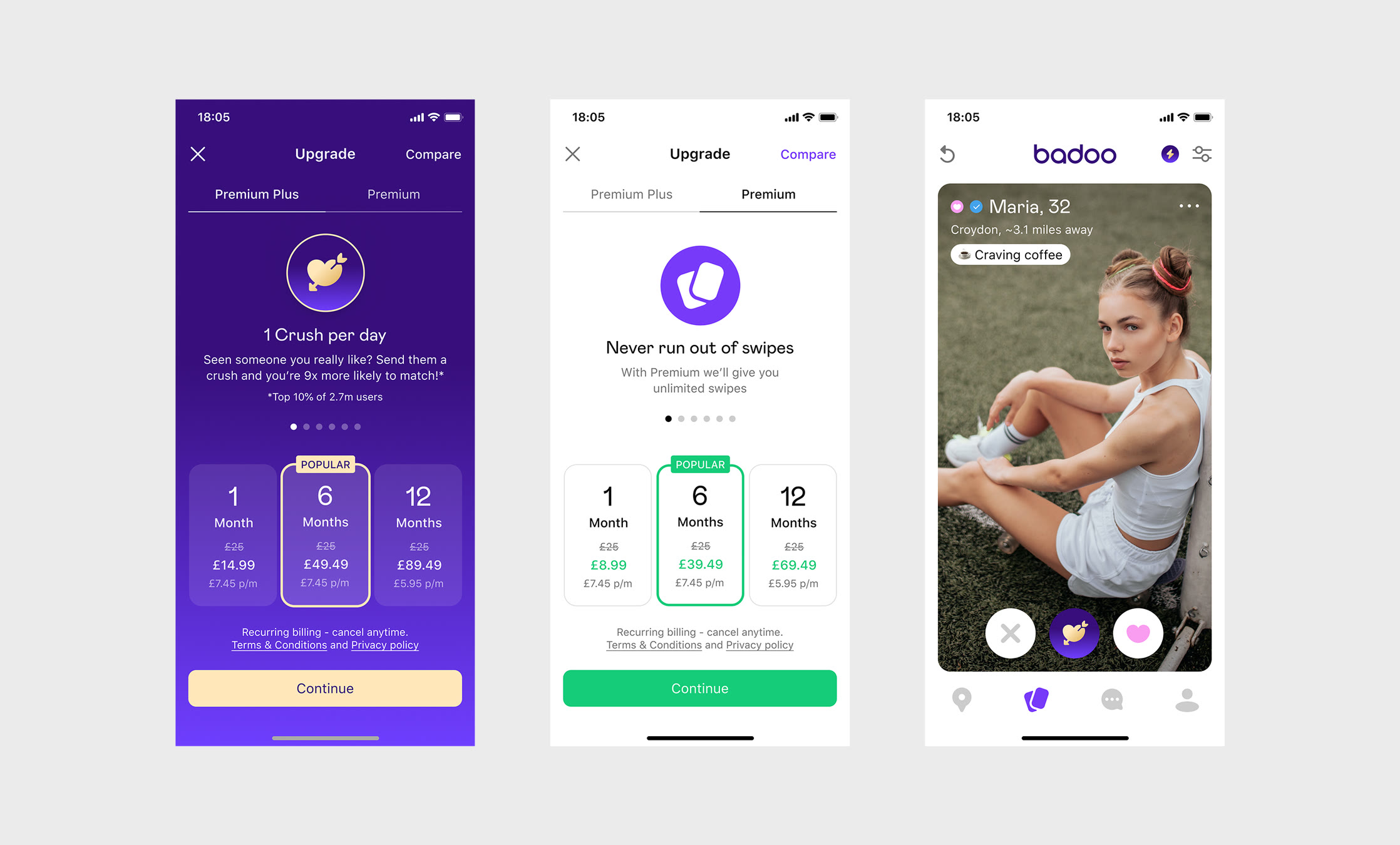 Bumble / Badoo: Two Tiers Premium, screen 2