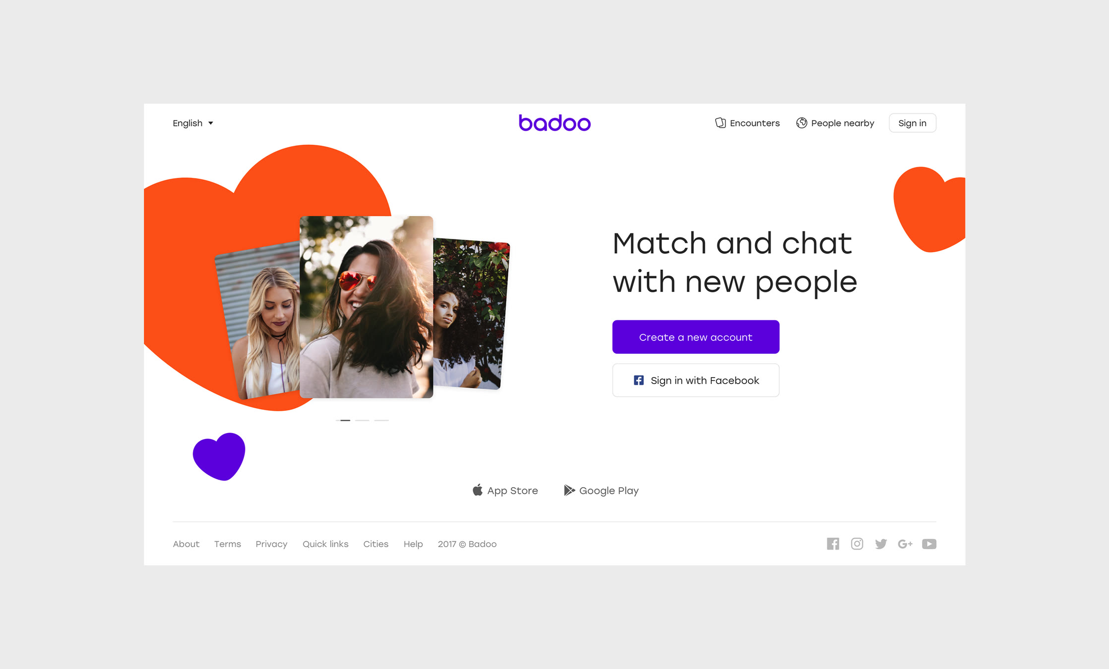 Bumble / Badoo: Web Rethink, screen 1