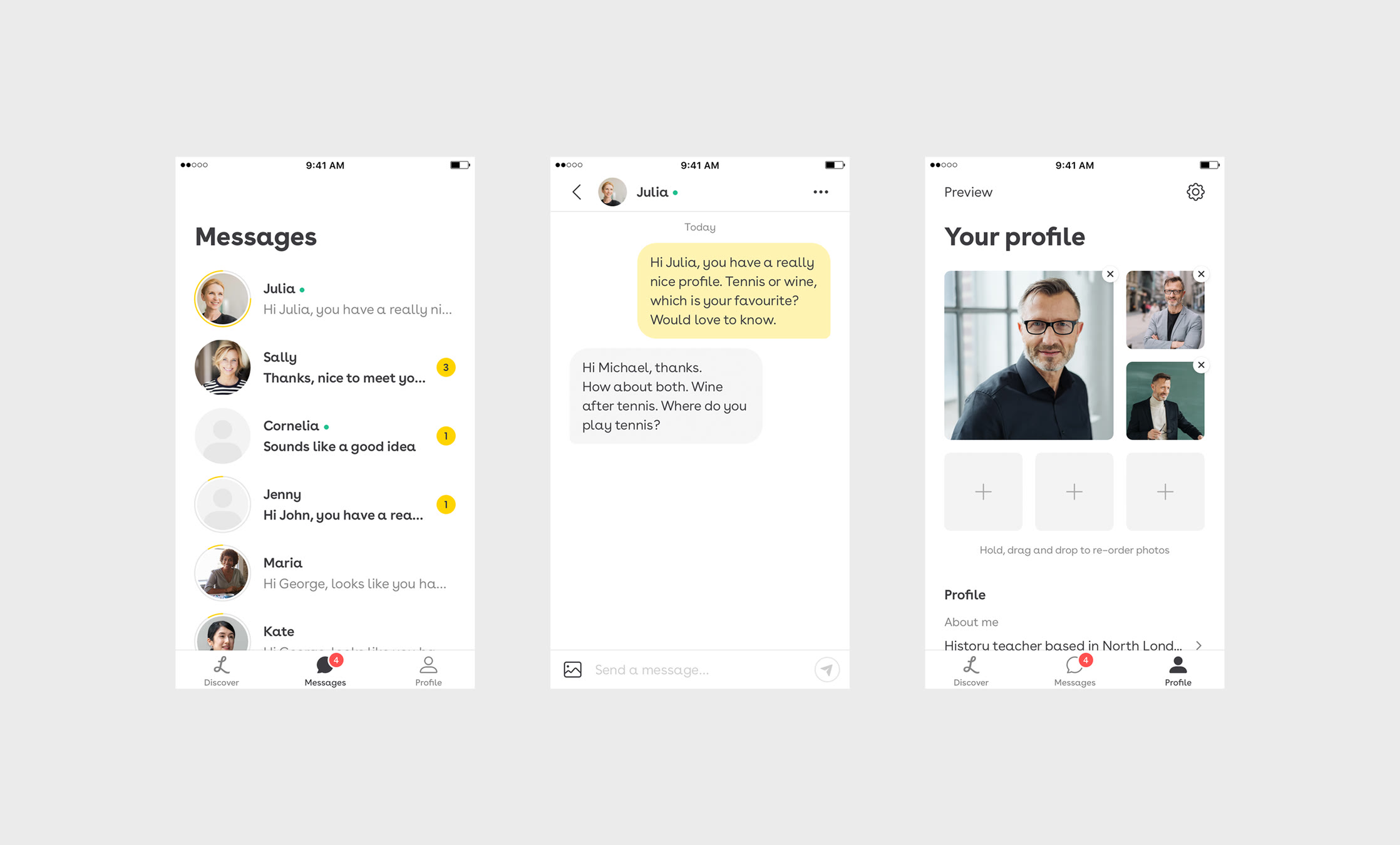 Lumen: iOS / Android app, screen 2
