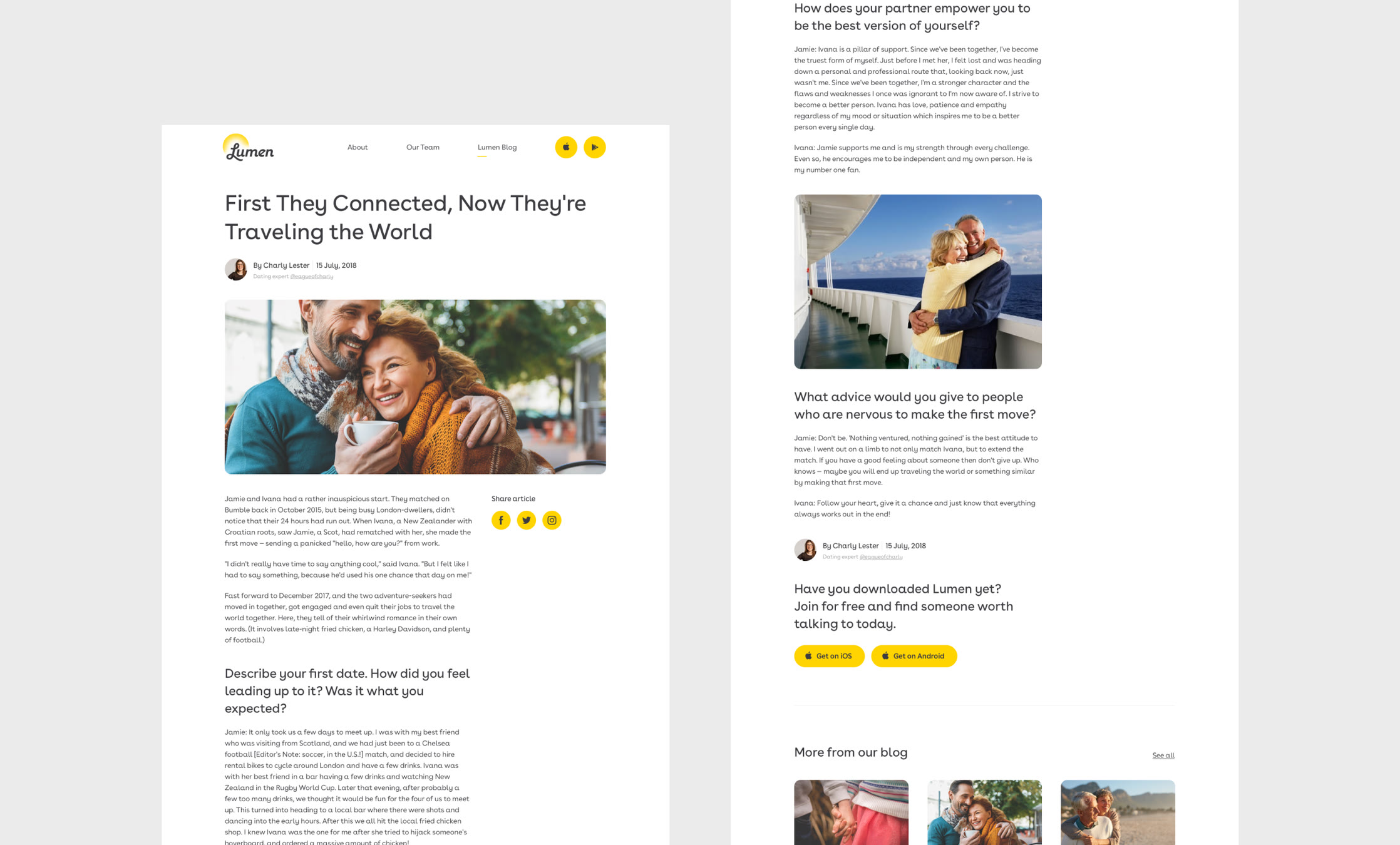 Lumen: Website & Blog Design, screen 2