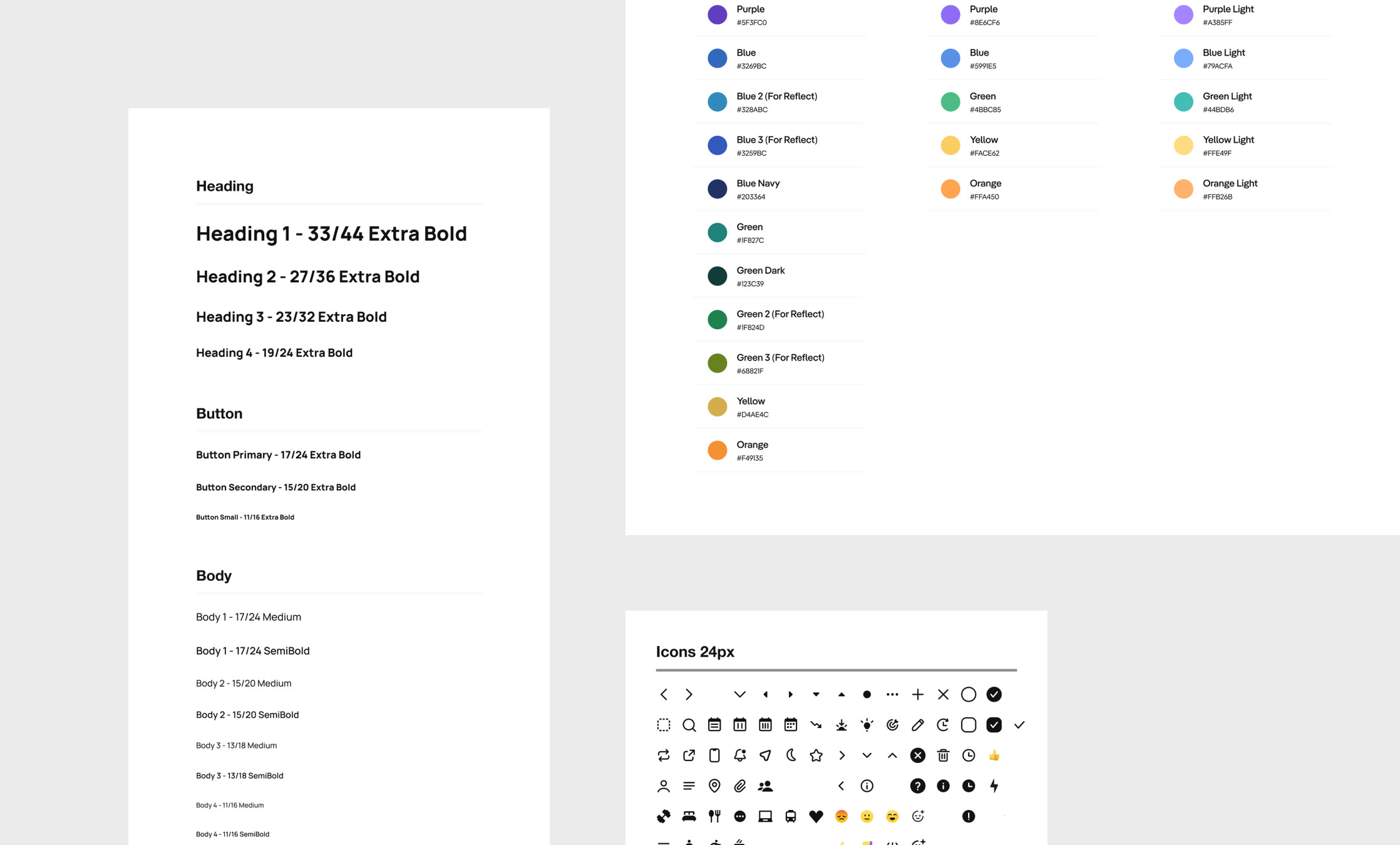 Paced: Design system, screen 1