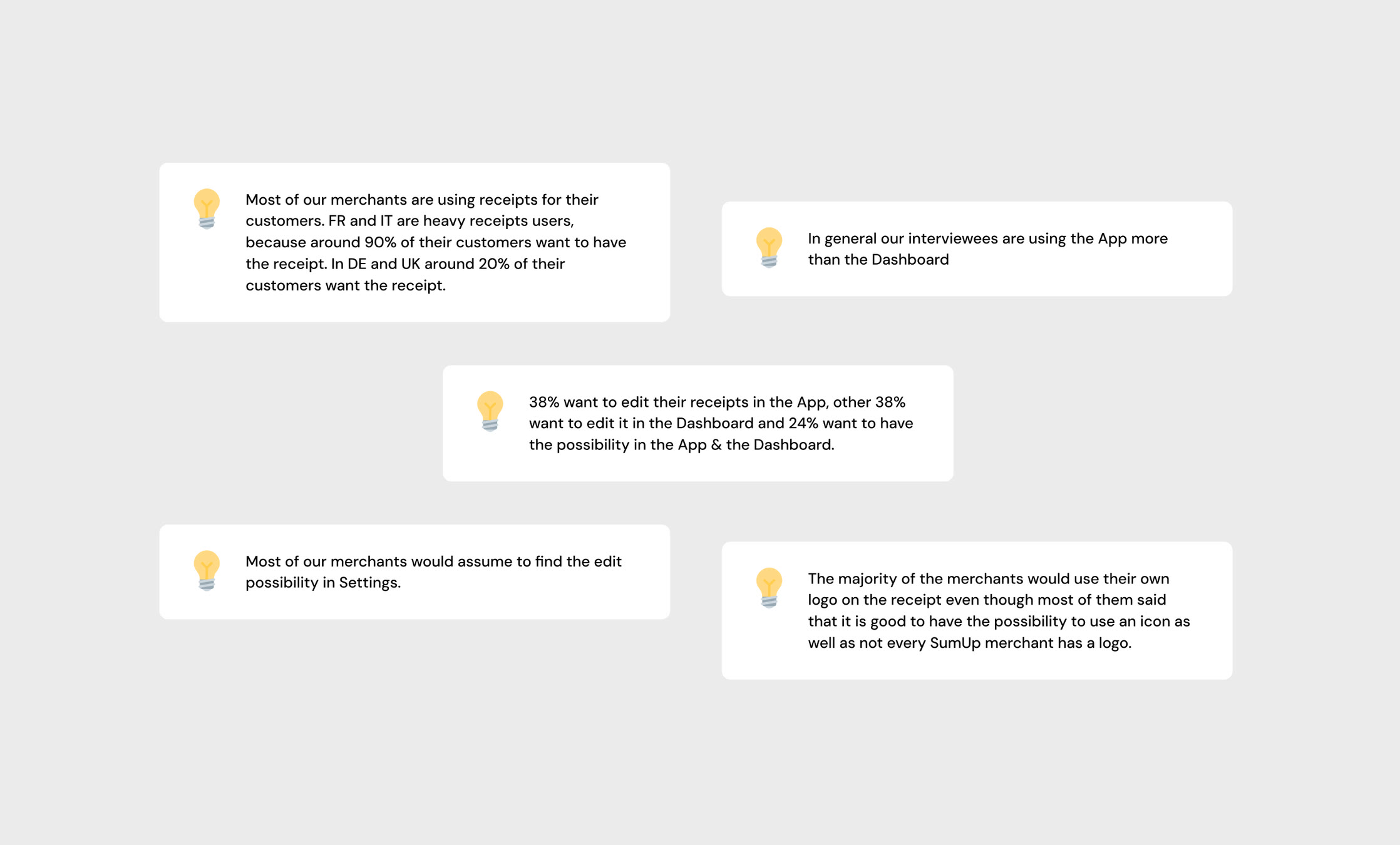 SumUp: Customisable receipts, screen 3