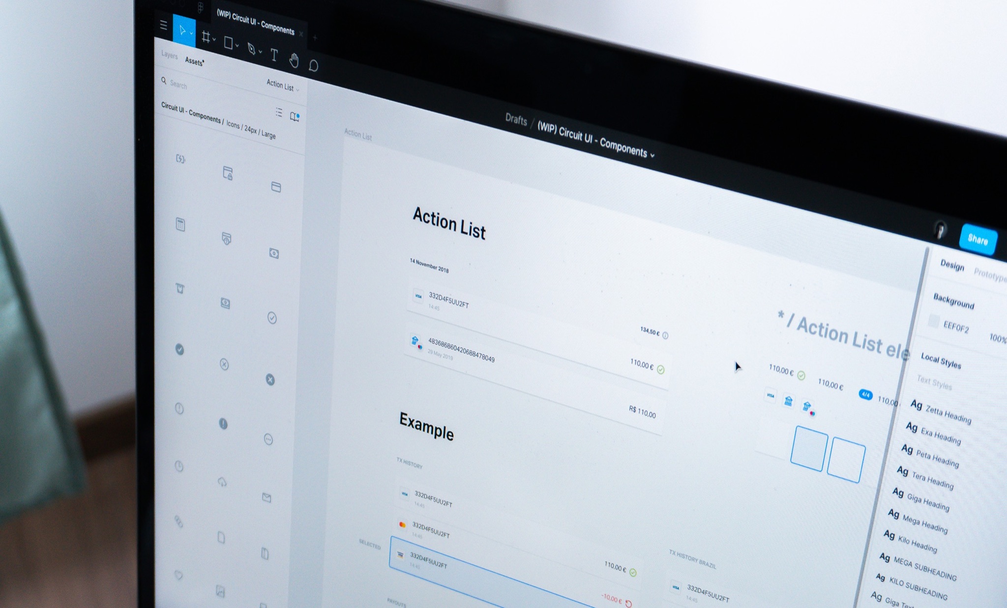 SumUp: Circuit UI Components library, screen 1