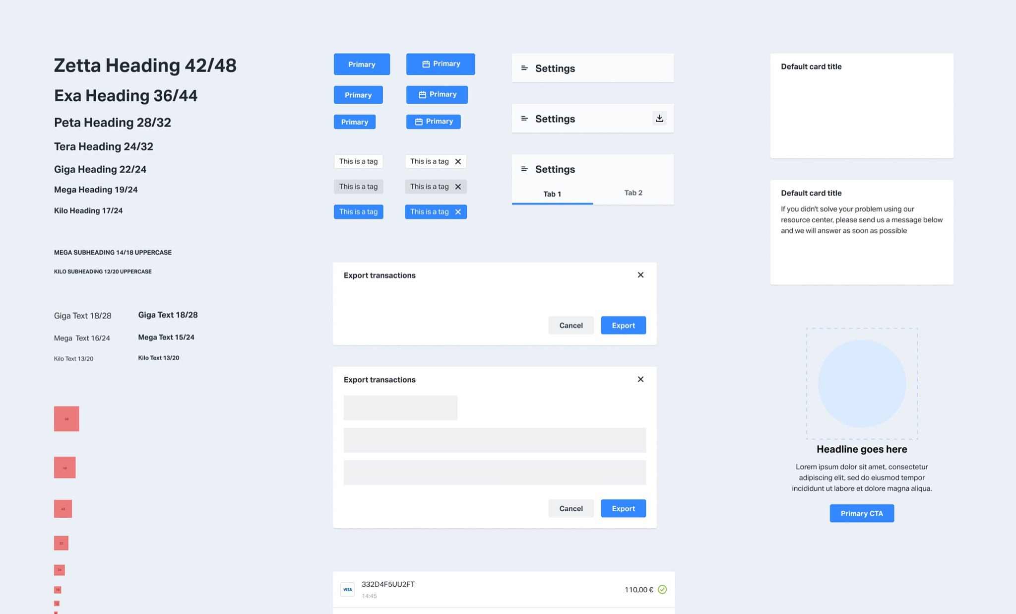 SumUp: Circuit UI Components library, screen 2